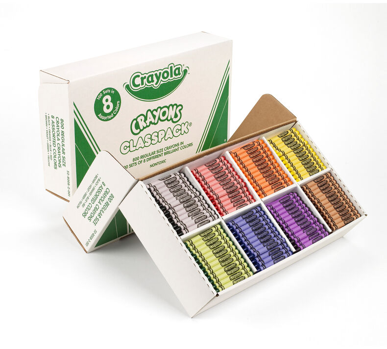 Classic Crayola Crayons Classpack, 800 Count, 8 Colors